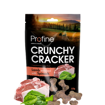 Profine Crunchy Crackers Lam verrijkt met Spinazie